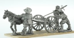BIC-ECWG007 - Frame Gun with 3 crew (soft hats) & mule manouvering