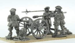 BIC-ECWG009 - Frame Gun with 3 Scots crew (bonnets) loading