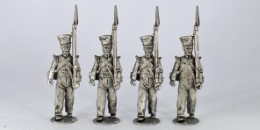AWB21 British Infantry Marching in Coatee and Covered Bell Flank Co