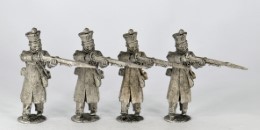 AWB31 British Infantry Standing Firing in Greatcoat and Bell Top Shako