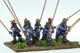 BIC-ECW025 - Unarmoured Pikemen ready to receive cavalry