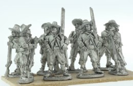 BIC-ECW026 - Musketeers with firelocks at rest Set 1 Broad brimmed hats