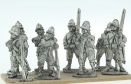 BIC-ECW029 - Musketeers with firelocks at rest Set 4 Helmets