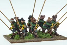 BIC-ECW030 - Armoured Pikemen ready to receive cavalry Broad brimmed hats