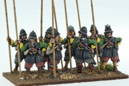 BIC-ECW036 - Armoured Pikemen with tassets standing at order
