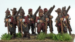 BIC-ECW045 - Musketeers with rests standing at port