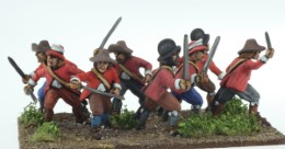 BIC-ECW047 - Unarmoured Pikemen meleeing with swords