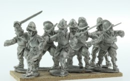 BIC-ECW050 - Armoured Pikemen meleeing with swords (8 figures in 4 poses)